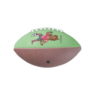 Cute funny horse playing soccer cartoon football
