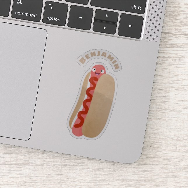 Cute funny hot dog Weiner cartoon (Detail)