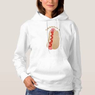 Cute funny hot dog Weiner cartoon Hoodie