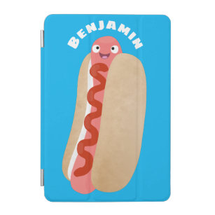 Cute funny hot dog Weiner cartoon iPad Mini Cover