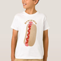 Cute funny hot dog Weiner cartoon