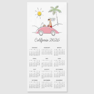 Cute Funny Humorous California 2026 Calendar 