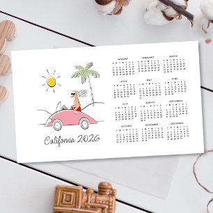 Cute Funny Humorous California 2026 Calendar