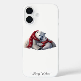 Cute Funny Humour Trendy Modern Merry Christmas iPhone 16 Case