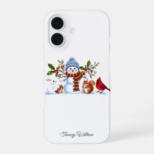 Cute Funny Humour Trendy Modern Merry Christmas iPhone 16 Case