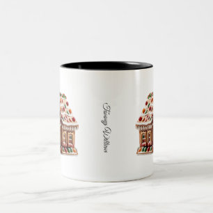 Cute Funny Humour Trendy Modern Merry Christmas  Two-Tone Coffee Mug