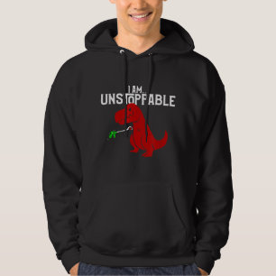 Cute & Funny I Am Unstoppable T-Rex Dinosaur Hoodie