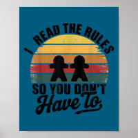Cute Funny i read rules so you don't board game