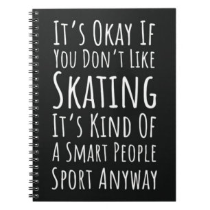 Cute Funny Ice Skating Gifts Humour Winter Sports Notebook
