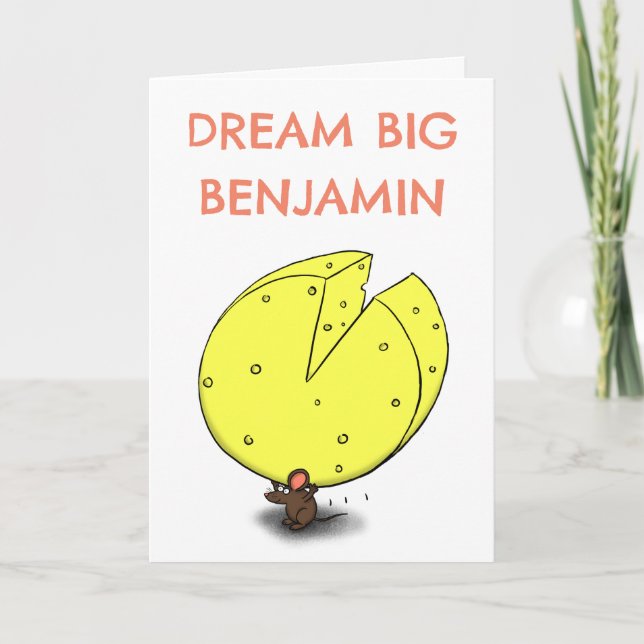 Cute, funny inspirational mouse card (Front)