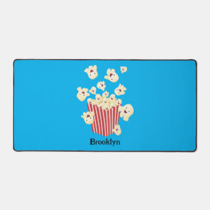 Cute funny jumping popcorn cartoon desk mat