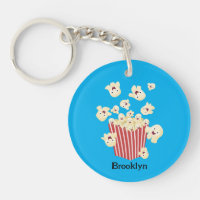 Cute funny jumping popcorn cartoon