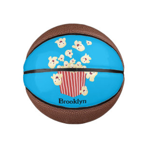 Cute funny jumping popcorn cartoon mini basketball