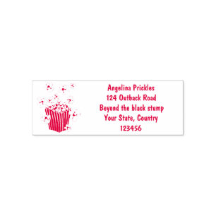 Cute funny jumping popcorn cartoon self-inking stamp