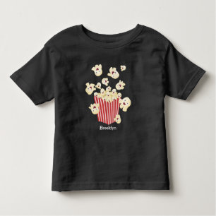 Cute funny jumping popcorn cartoon toddler T-Shirt