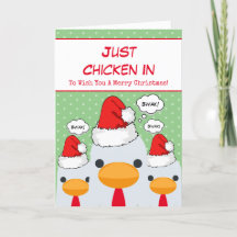 Cute Funny Just Chicken In Merry Christmas