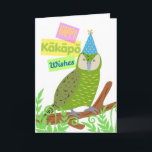 Cute Funny Kakapo Birthday Be Unique Card<br><div class="desc">Happy Kākāpō Wishes. It’s your birthday. Be unique. Be amazing. Be the kākāpō. Cute and funny birthday greeting card with an illustration of a kākāpō sitting among ferns and wearing a birthday hat. Art,  image,  and verse copyright © Shoaff Ballanger Studios,  2025.</div>