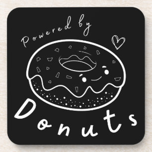 Cute Funny Kawaii Donut Quote Coaster