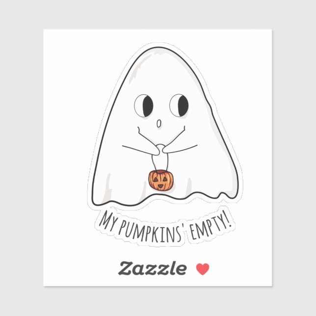 Cute Funny Kawaii Halloween Ghost Custom Cut Vinyl (Sheet)