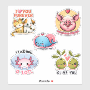 Cute Funny Kawaii Puns Sticker Pack 1