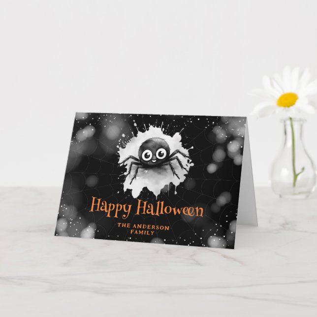 Cute Funny Kids Happy Halloween Card (Small Plant)