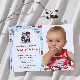 Cute Funny   Kids Photo Birthday Invitation