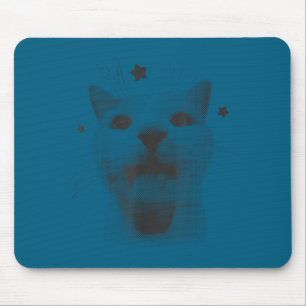 Cute Funny Kitten Weird Pee Graphic Art Mouse Pad