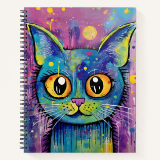 Cute Funny Kitty Cat Mixed Media Animal Pet Notebook