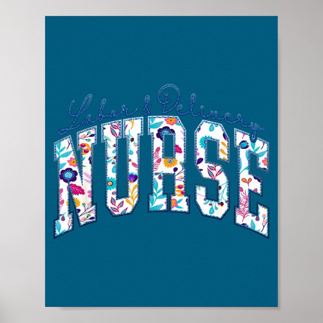 Cute Funny Labor Delivery Nurse Ld Poster (Front)