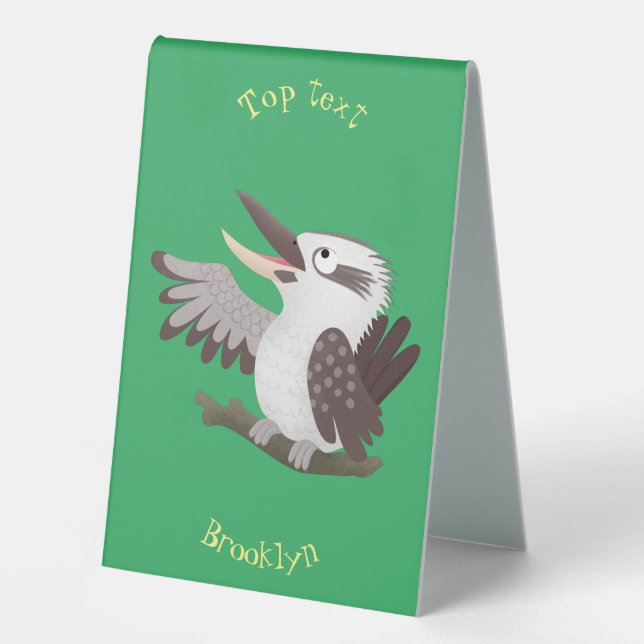 Cute funny laughing kookaburra cartoon (Front)