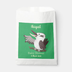 Cute funny laughing kookaburra cartoon favour bag