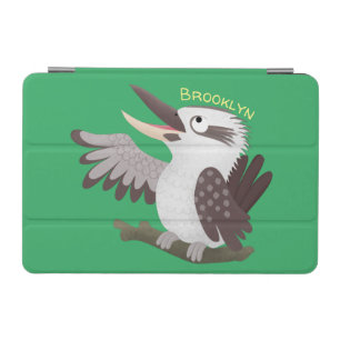 Cute funny laughing kookaburra cartoon iPad mini cover