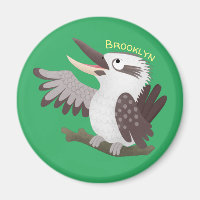 Cute funny laughing kookaburra cartoon