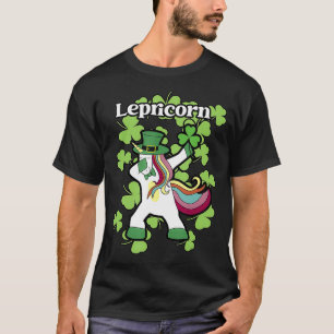 Cute Funny Lepricorn Dabbing Unicorn St T-Shirt