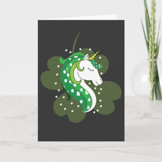 Cute Funny Lepricorn Insignia Emblem St Patrick's Holiday Card (Front)