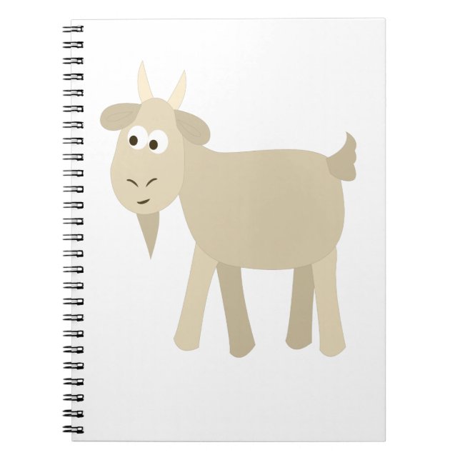 Cute Funny Little Goat Notebook (Front)