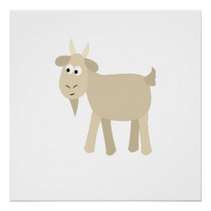 Cute Funny Little Goat Poster