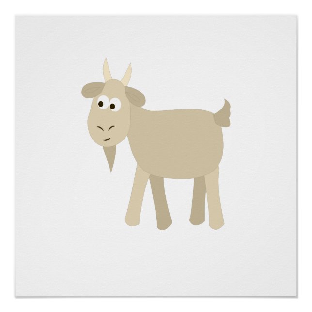 Cute Funny Little Goat Poster (Front)