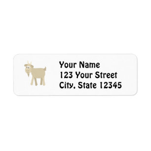 Cute Funny Little Goat Return Address Label