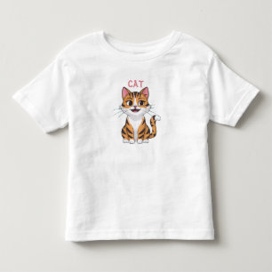 Cute funny little happy Cat Toddler T-Shirt