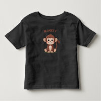 Cute funny little happy Monkey Toddler T-Shirt (