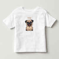 Cute funny little pug Toddler T-Shirt