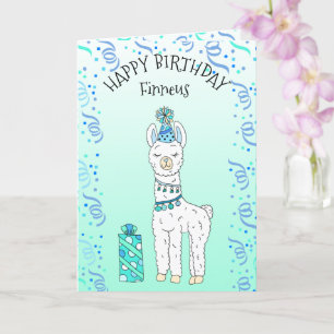 Cute Funny LLama Humour Happy Birthday Card