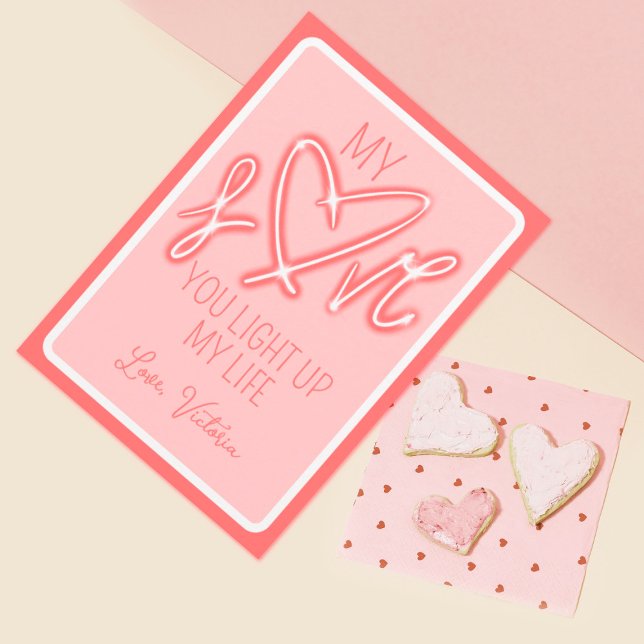 Cute Funny Love Light Valentine's Day Holiday Card (Creator Uploaded)