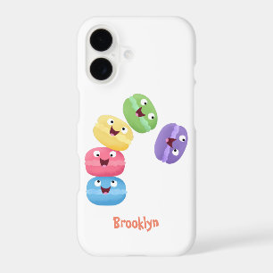 Cute funny macaroons cartoon illustration