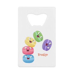 Cute funny macaroons cartoon illustration