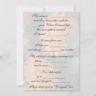 Cute, Funny Marriage Advice for Bride & Groom Invitation