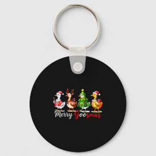 Cute Funny Merry Goosmas Silly Goose Reindeer Hot  Key Ring