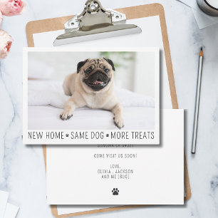 Cute Funny Modern New Home Photo Pet Dog Card