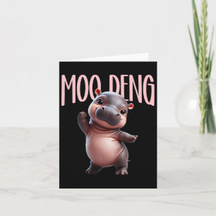 Cute Funny Moo-deng Ba Card